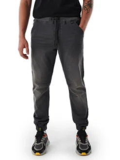 Fashion Szare jeansowe joggery Jeansy
