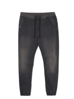 Fashion Szare jeansowe joggery Jeansy