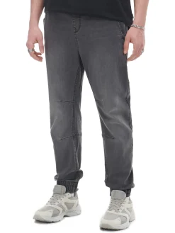 Sale Szare jeansowe joggery chino Jeansy