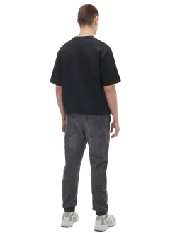 Sale Szare jeansowe joggery chino Jeansy