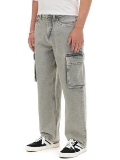 Best Szare jeansy baggy Jeansy|Baggy