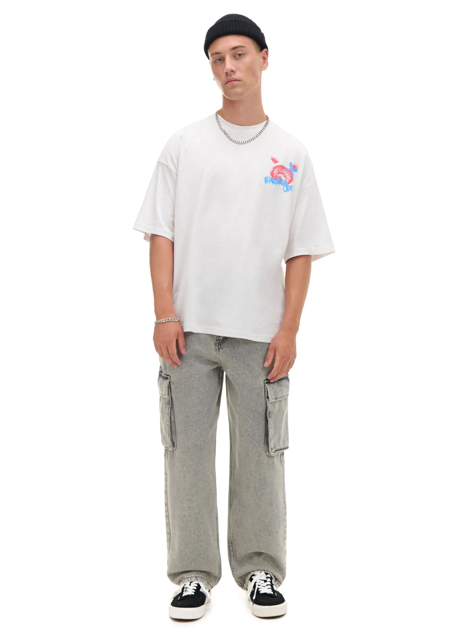 Best Szare jeansy baggy Jeansy|Baggy