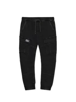 New Szare jeansy jogger z kieszeniami cargo Jeansy