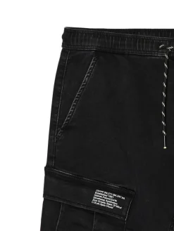 New Szare jeansy jogger z kieszeniami cargo Jeansy