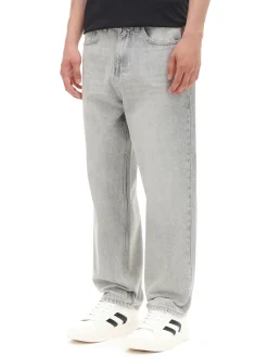 Outlet Szare jeansy loose Jeansy