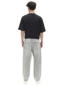 Outlet Szare jeansy loose Jeansy