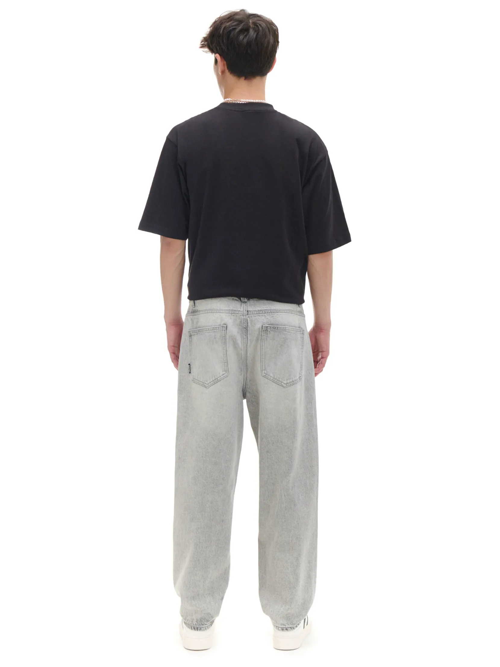 Outlet Szare jeansy loose Jeansy