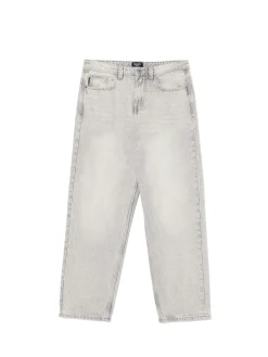 Outlet Szare jeansy loose Jeansy