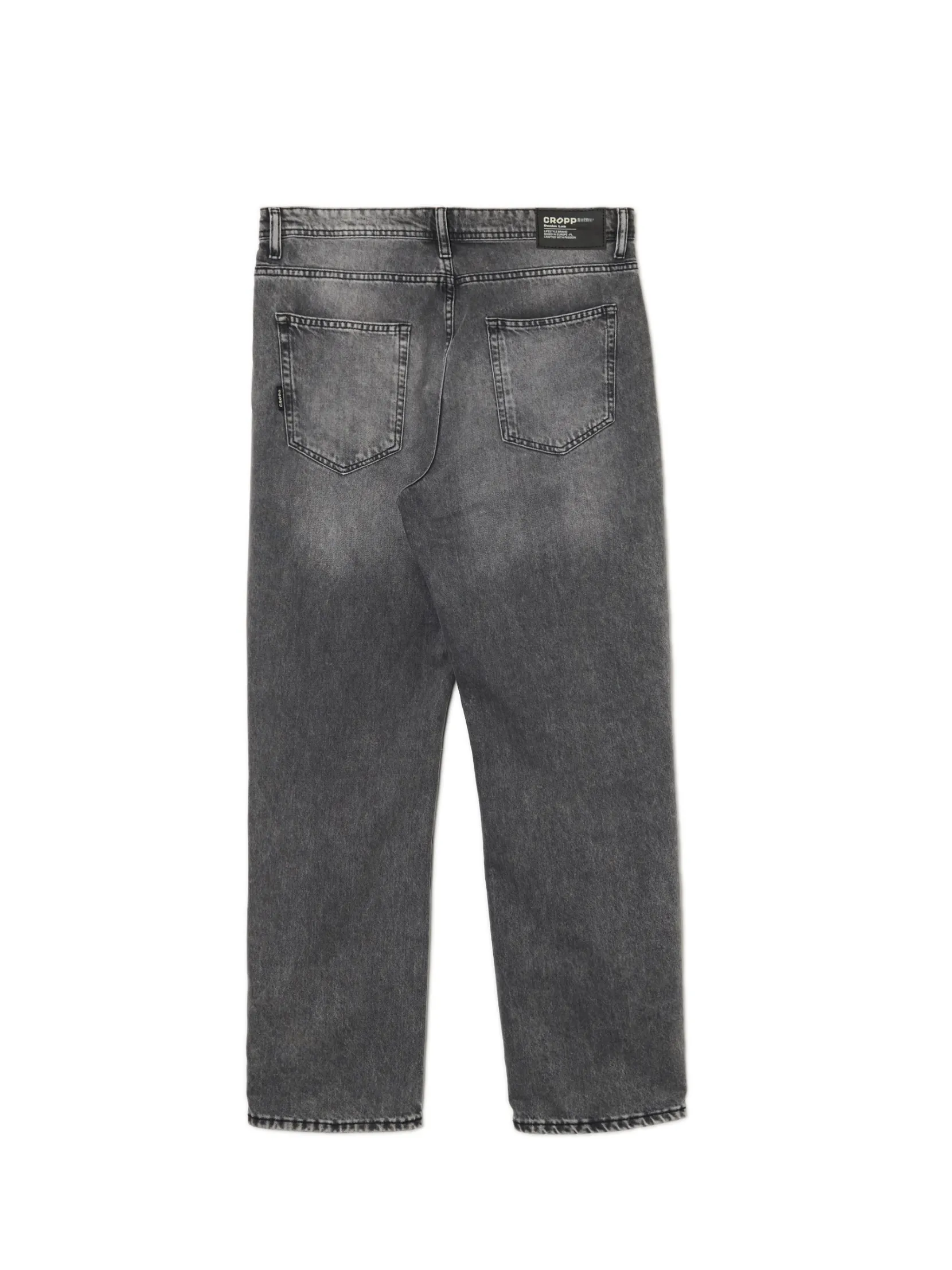New Szare jeansy relaxed Jeansy