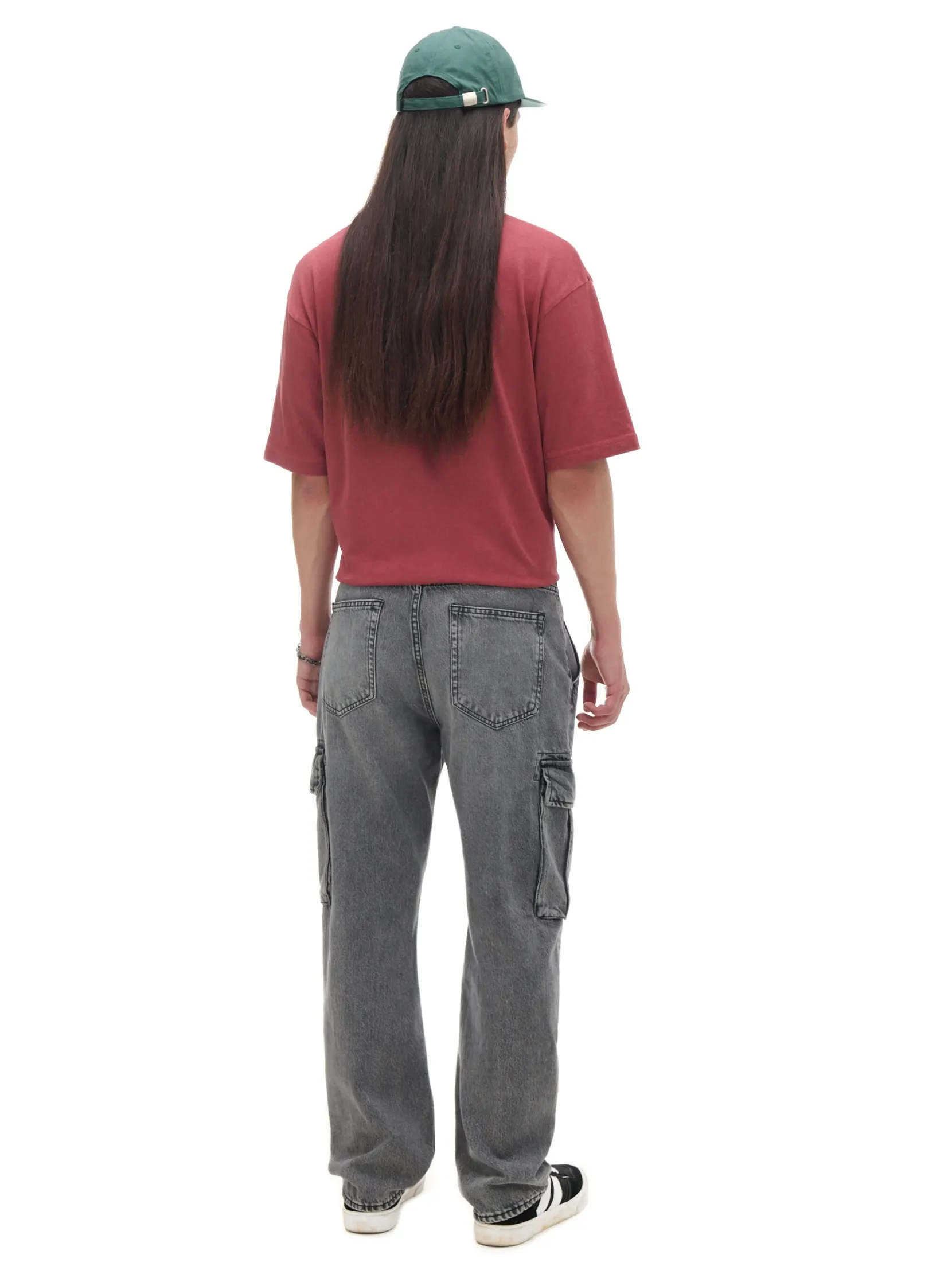 New Szare jeansy relaxed Jeansy