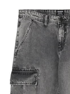 New Szare jeansy relaxed Jeansy