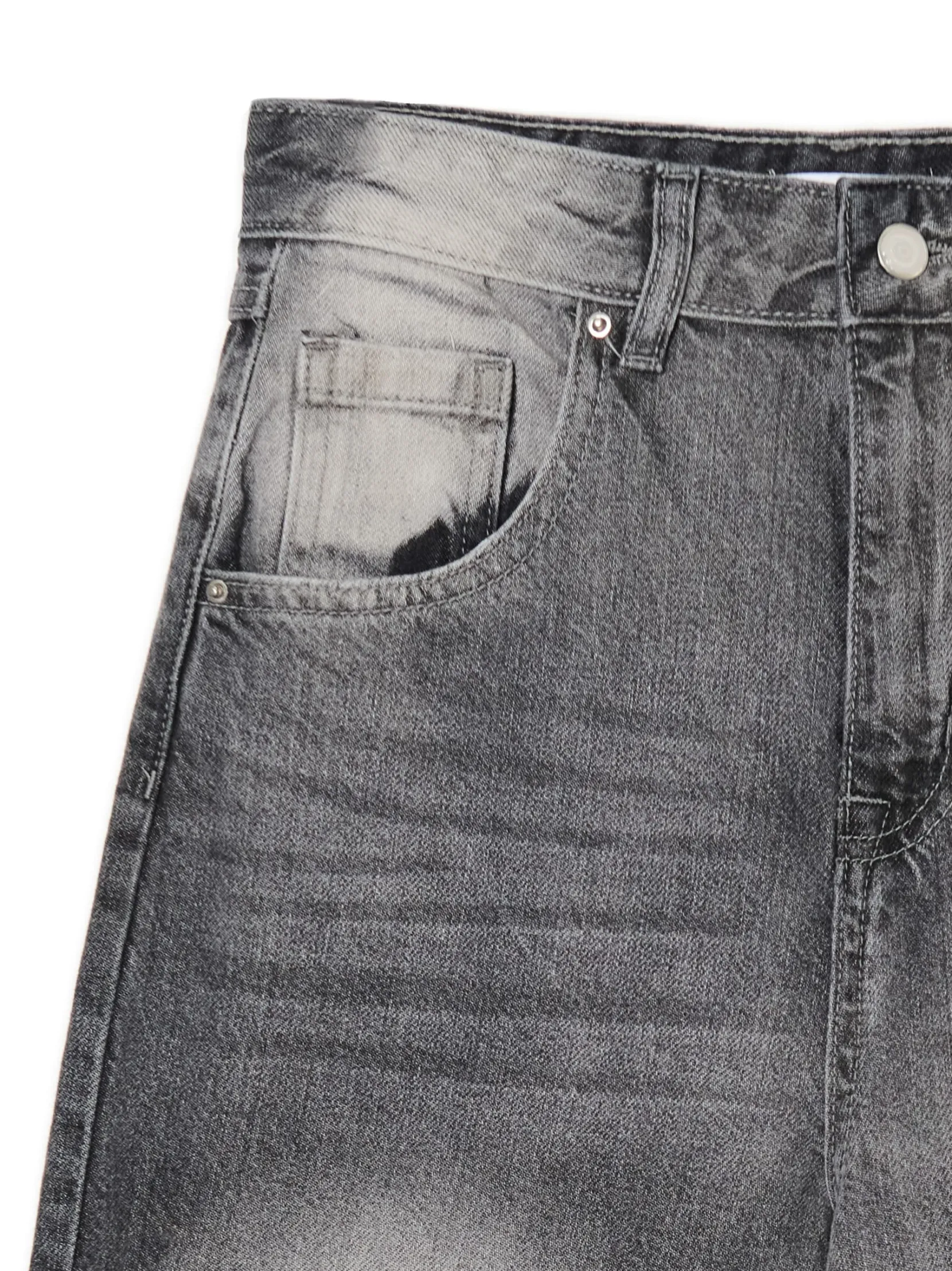 Hot Szare jeansy retro wide leg Jeansy