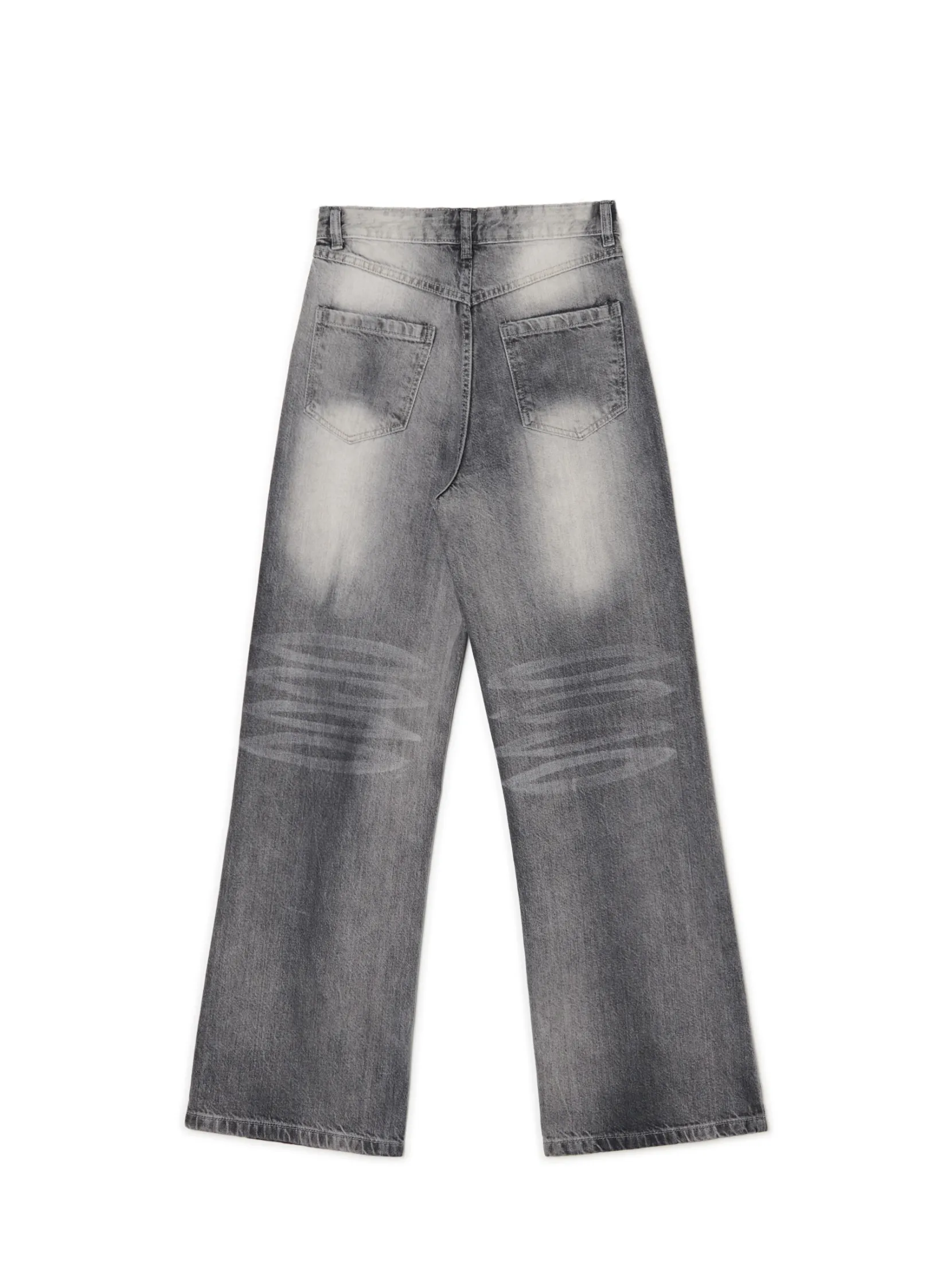 Hot Szare jeansy retro wide leg Jeansy