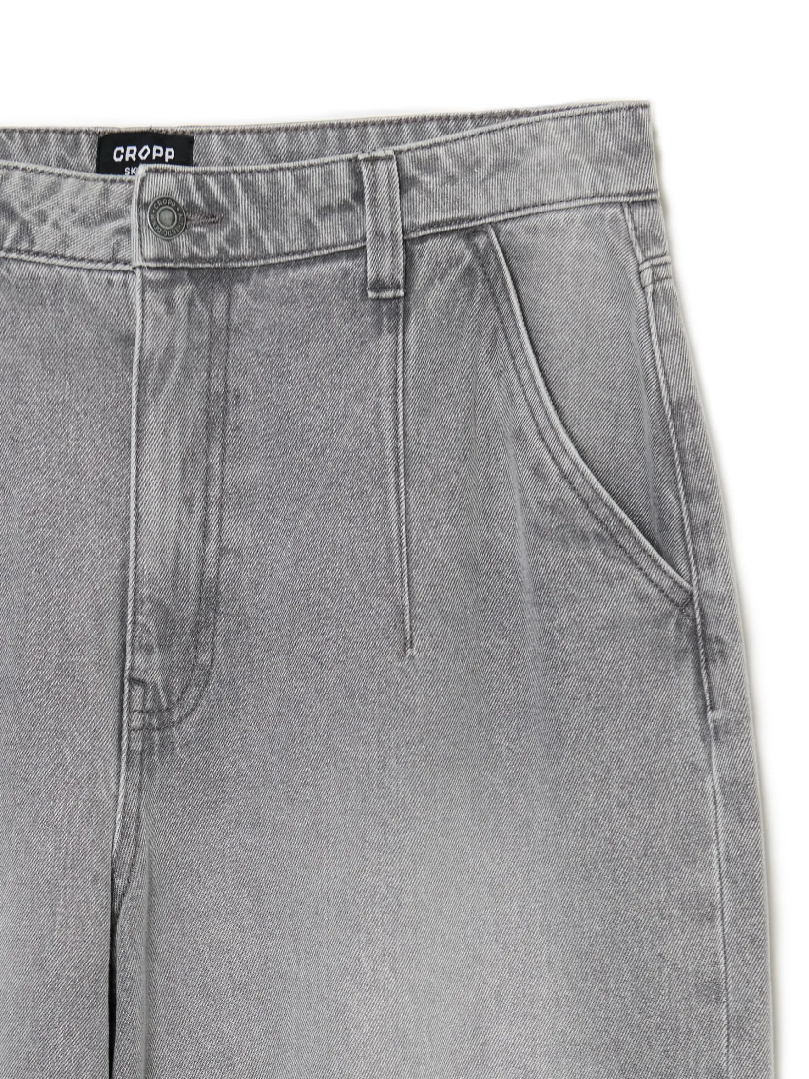 Fashion Szare jeansy skater Jeansy