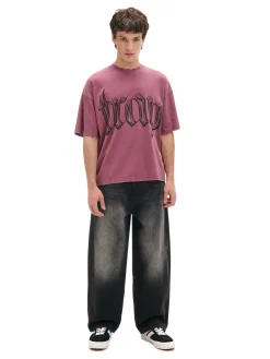 Outlet Szare jeansy skater z efektem sprania Jeansy