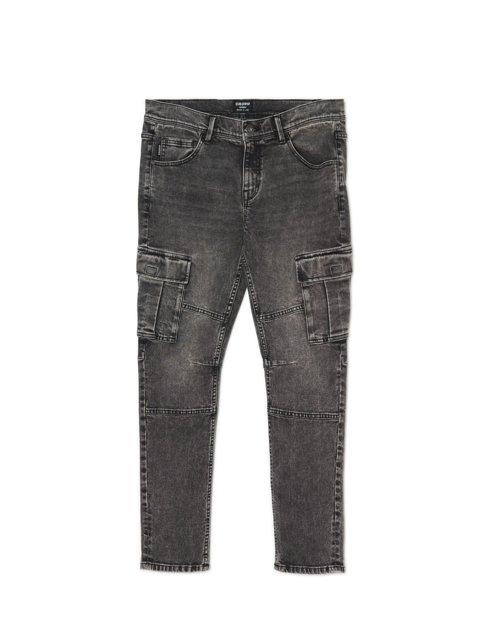 Outlet Szare jeansy skinny Jeansy