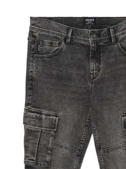 Outlet Szare jeansy skinny Jeansy