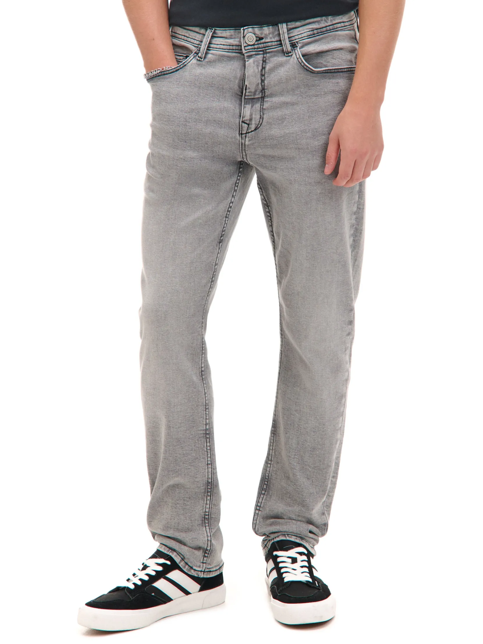 Discount Szare jeansy slim Jeansy