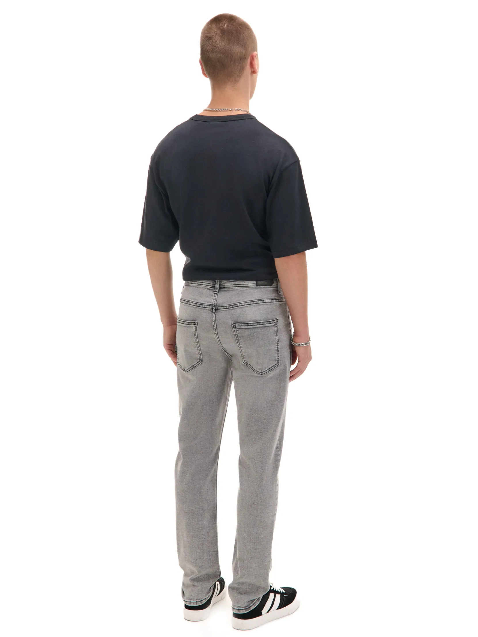 Discount Szare jeansy slim Jeansy