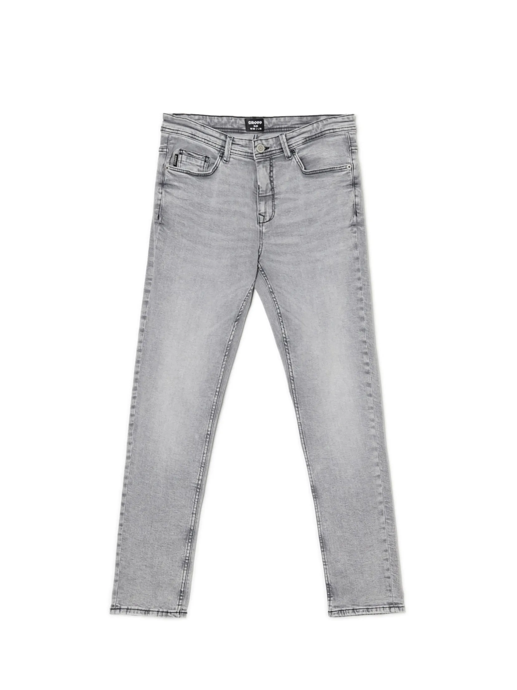 Discount Szare jeansy slim Jeansy