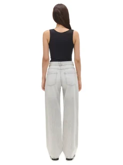 Fashion Szare jeansy straight Jeansy