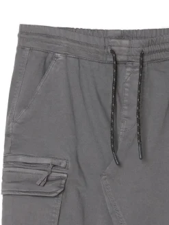 Sale Szare joggery basic z kieszeniami cargo Spodnie