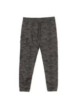 Sale Szare joggery basic z kieszeniami cargo Spodnie