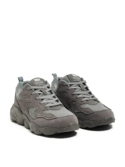 Clearance Szare sneakersy z odblaskowymi elementami Sneakersy