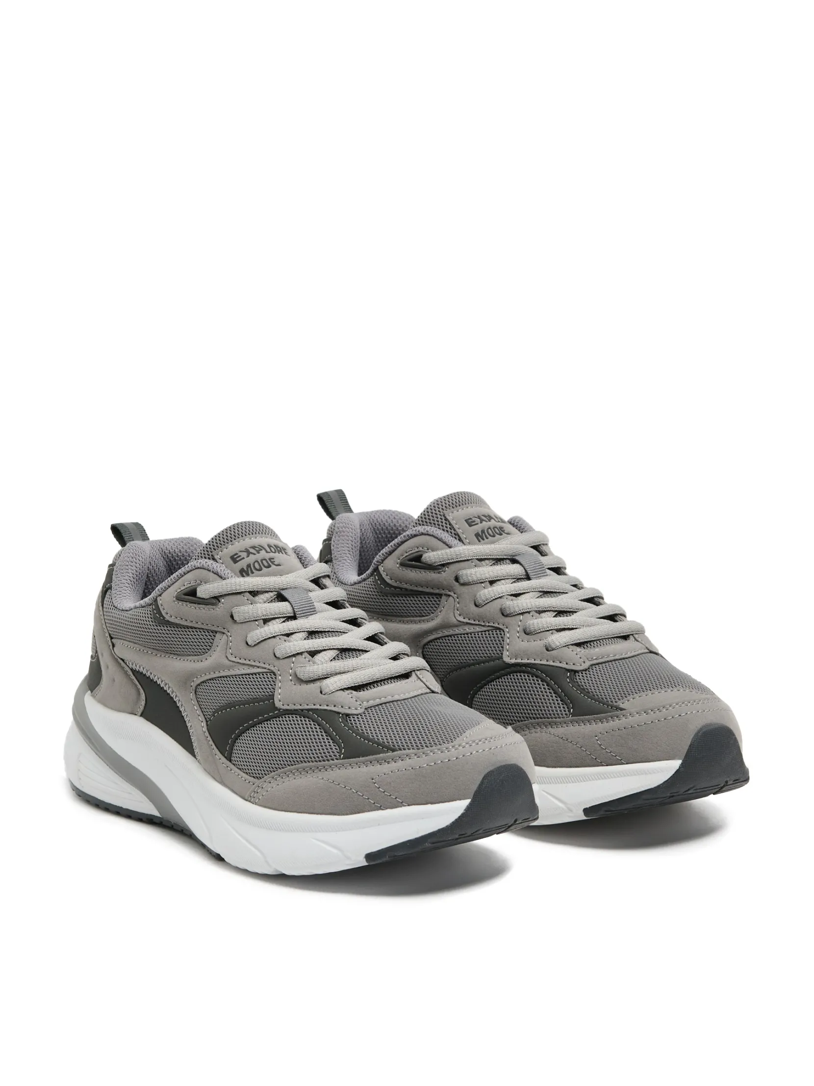 Best Szare sneakersy z solidną podeszwą Sneakersy