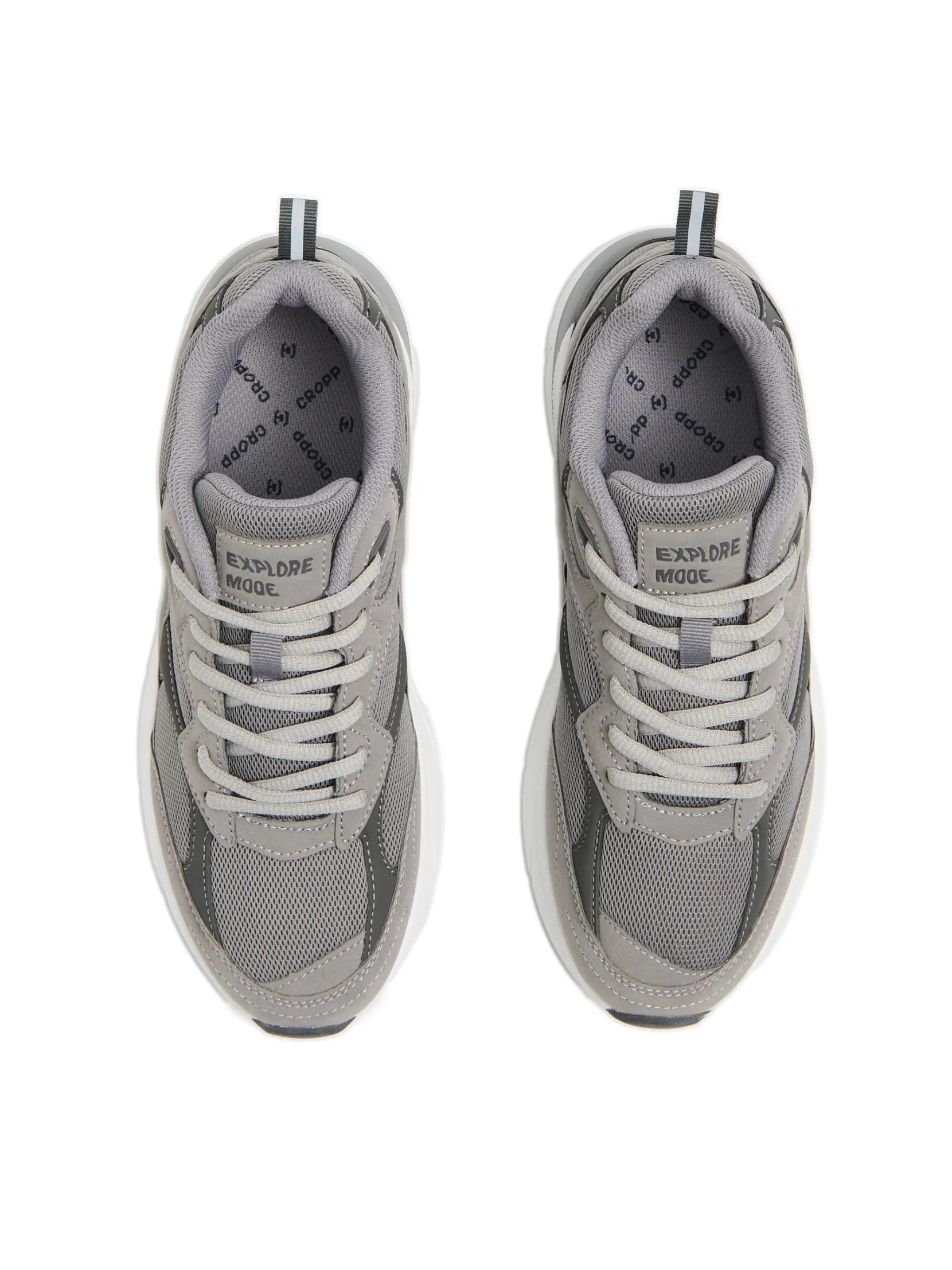 Best Szare sneakersy z solidną podeszwą Sneakersy