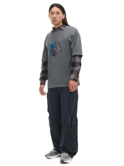 Fashion Szare spodnie loose z kieszeniami cargo Spodnie
