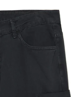 Fashion Szare spodnie loose z kieszeniami cargo Spodnie
