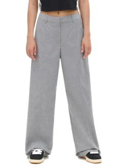 Discount Szare spodnie tailoring Spodnie