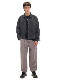 Online Szare szerokie chinosy Baggy|Spodnie