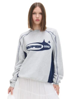 Sale Szaro-granatowa bluza Baltic Games Bluzy