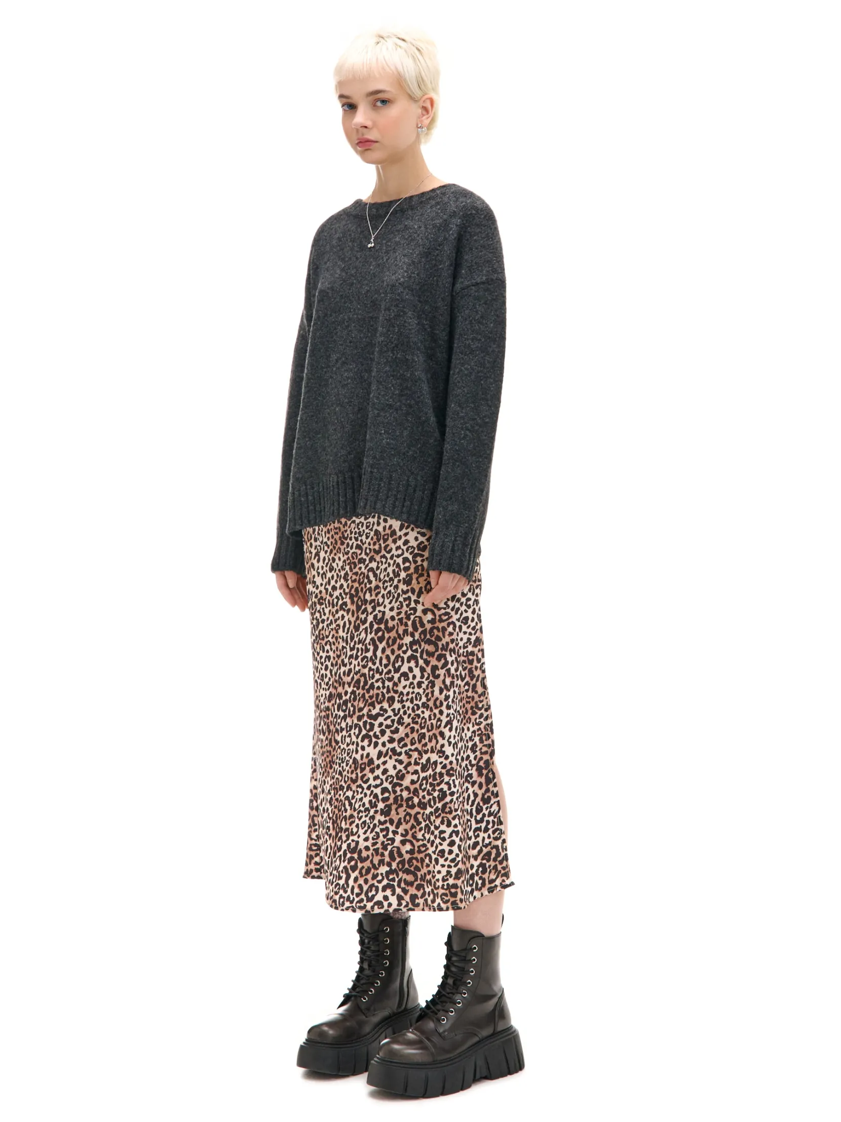 Hot gładki sweter Swetry