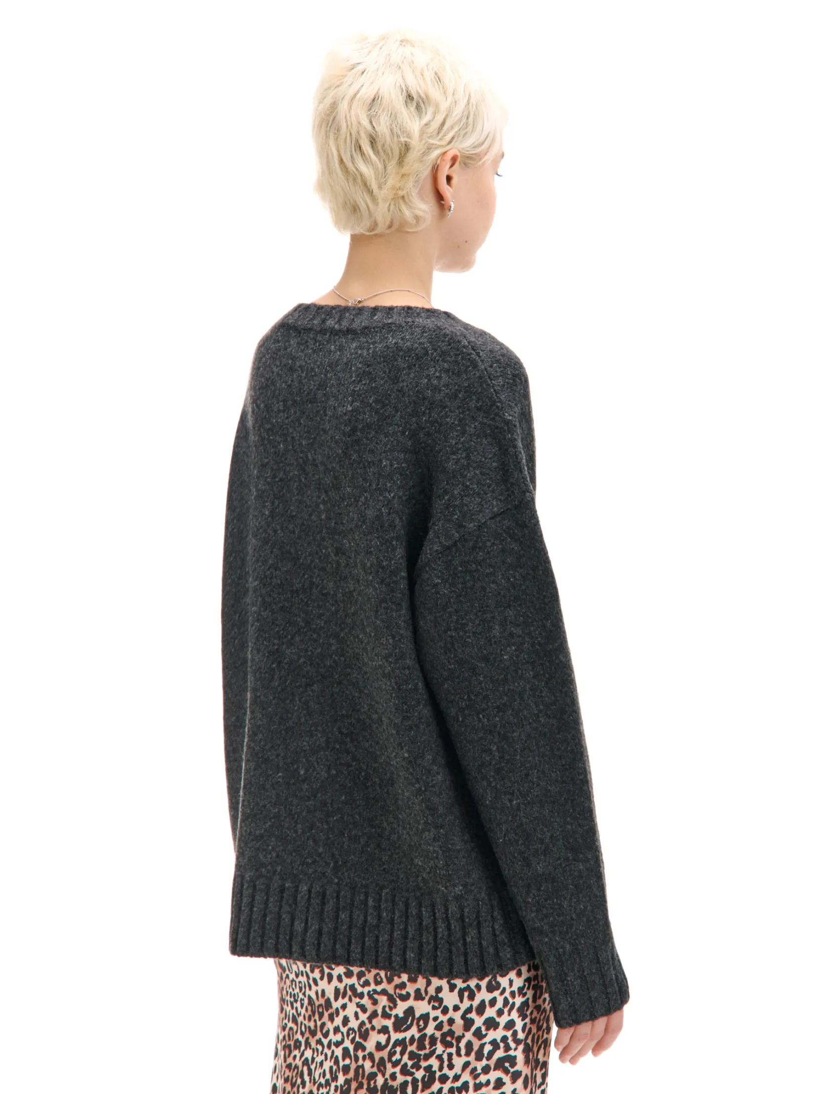 Hot gładki sweter Swetry