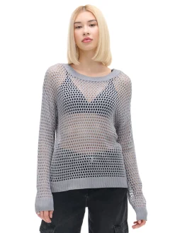 Clearance siatkowy sweter Swetry