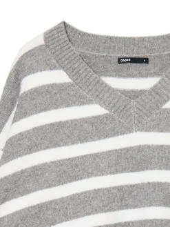 New sweter w białe paski Swetry