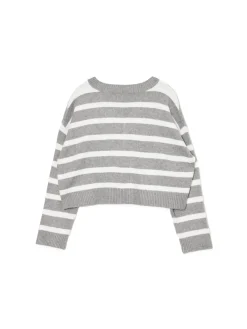 New sweter w białe paski Swetry