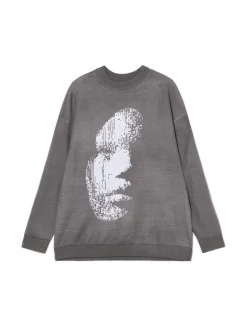 Clearance sweter z artystycznym nadrukiem Swetry