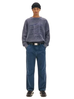 Clearance sweter z efektem sprania Swetry
