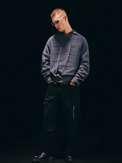 Clearance sweter z efektem sprania Swetry