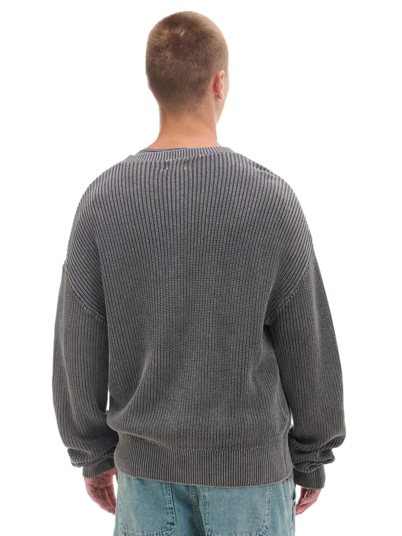 Clearance sweter z prążkowanej dzianiny Swetry