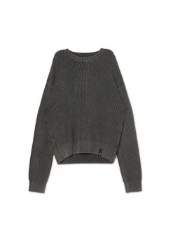 Clearance sweter z prążkowanej dzianiny Swetry