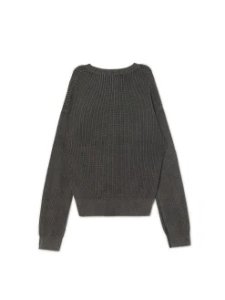 Clearance sweter z prążkowanej dzianiny Swetry