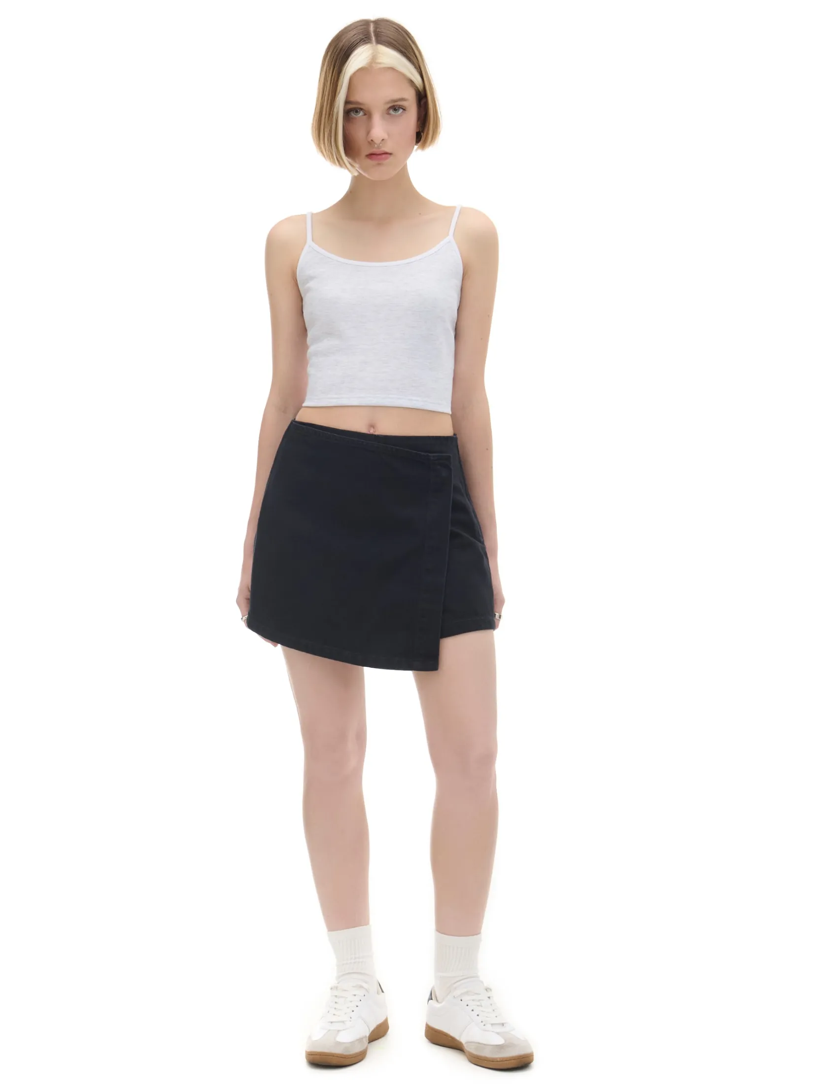 Clearance Szary top z białymi ramiączkami Sety