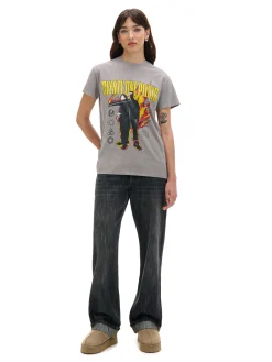 Outlet Szary T-shirt z nadrukiem Twenty One Pilots Koszulki, Topy