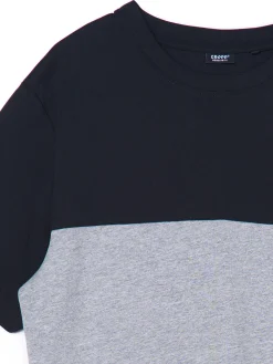 Clearance Trójkolorowa koszulka w pasy Koszulki