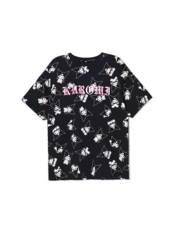 Best T-shirt oversize z nadrukiem Kuromi Koszulki, Topy